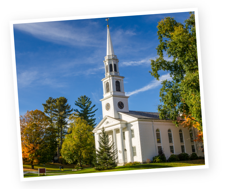 White church building